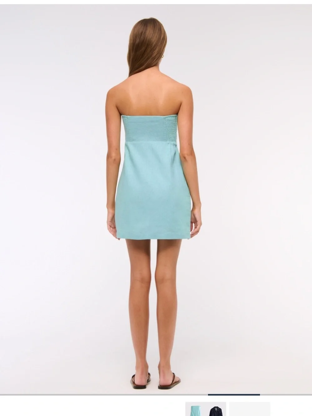 Abercrombie & Fitch Light Turquoise Strapless Dress - Picture 3 of 6